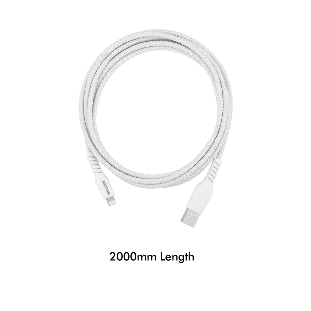 Antsig 2m Braided Lightning To USB-A Cable - Image 6 of 6