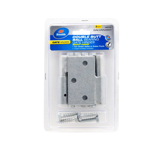 Zenith Galvanised Right Hand Double Butt Ball Bearing Timber To Timber Hinge - 2 Pack