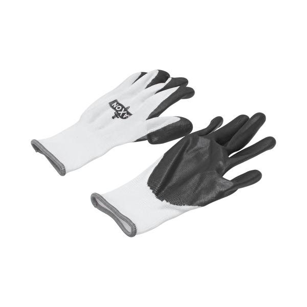 Saxon Large Nitrile Dipped Garden Gloves - 6 Pack