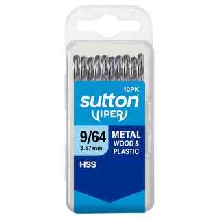 Sutton Tools 9/64" Viper Imperial Drill Bit - 10 Pack