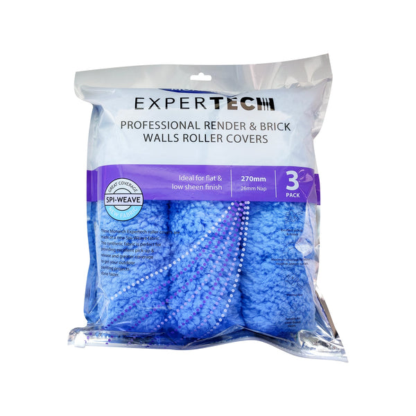 Monarch Expertech 270mm Render And Brick Walls Spi-Weave Roller Cover - 3 Pack