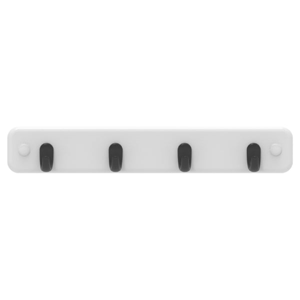 MODE 4 Black Hooks On White Board Key Rack