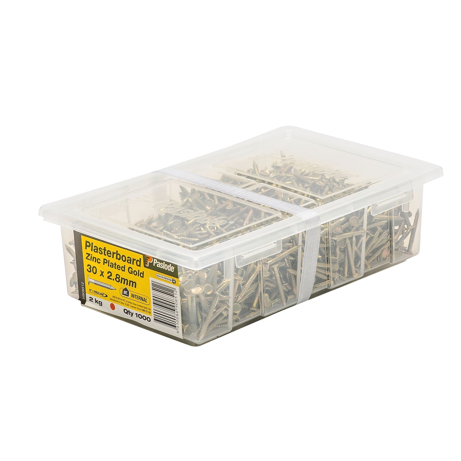 Paslode 30 x 2.8mm 2kg Plasterboard Nails - 1000 Pack - Image 1 of 1