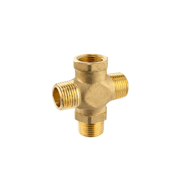 Brasshards 15mm 1x Female, 3 x Male  3 Way Tap Adaptor, LF