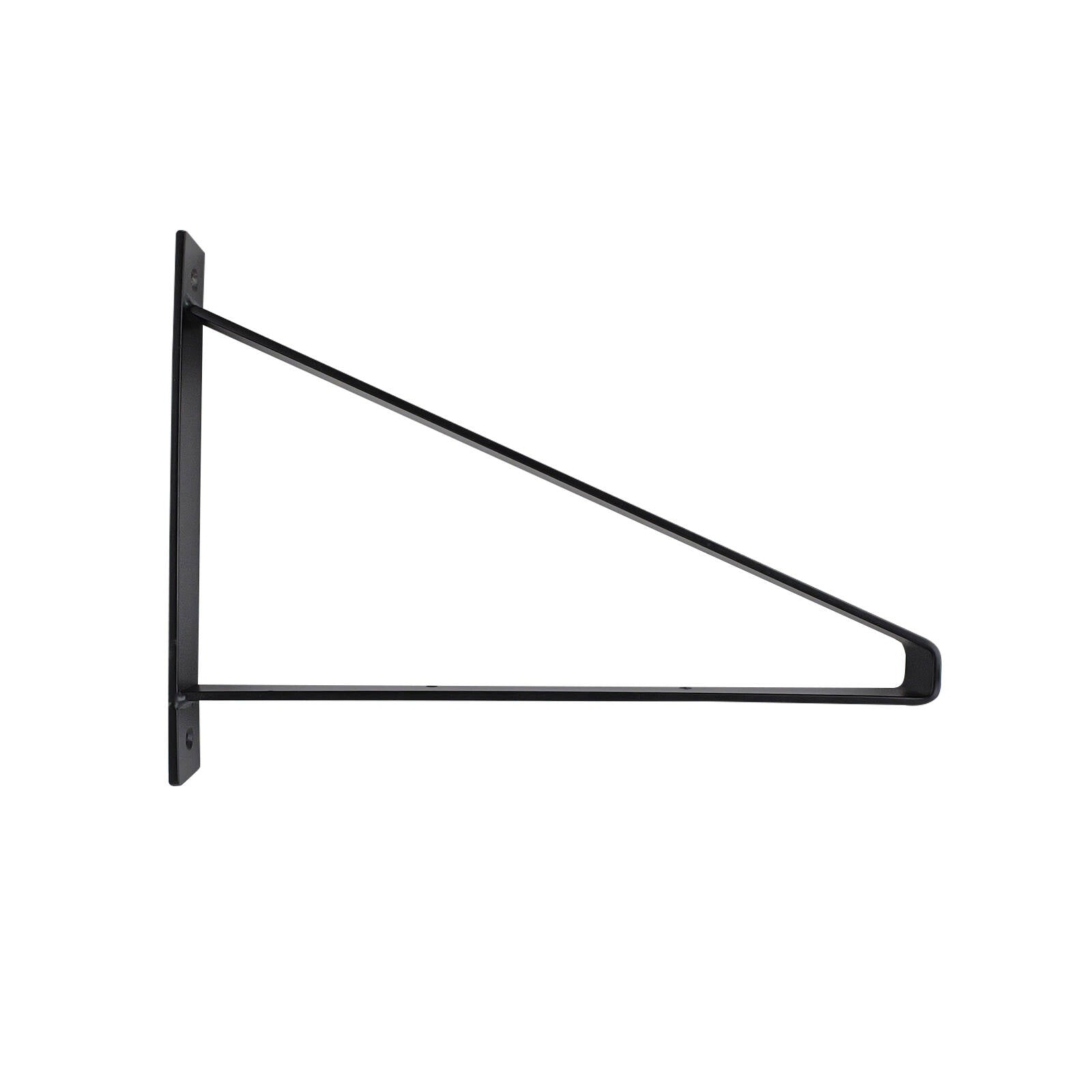 Carinya 285 x 210mm Black Exposed Triangle Stayed Bracket - Image 2 of 18