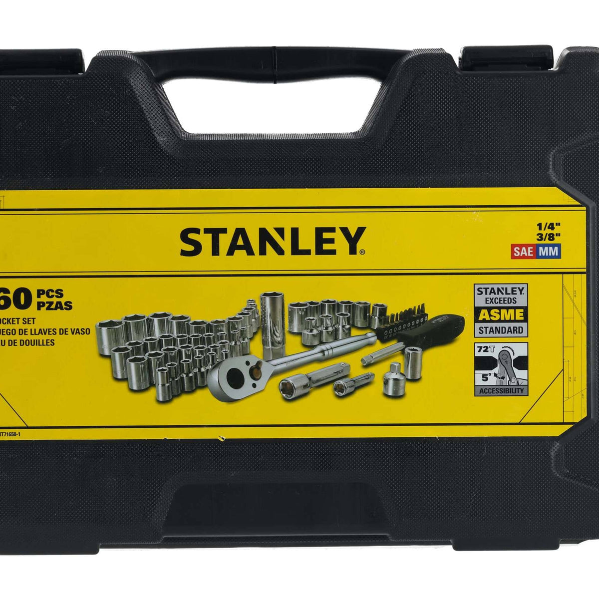 Stanley 60 Piece 1/4” And 3/8” Drive Socket Set - Image 3 of 3