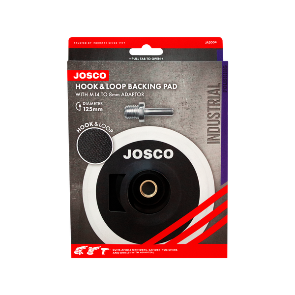 Josco 125mm Hook And Loop Backing Pad