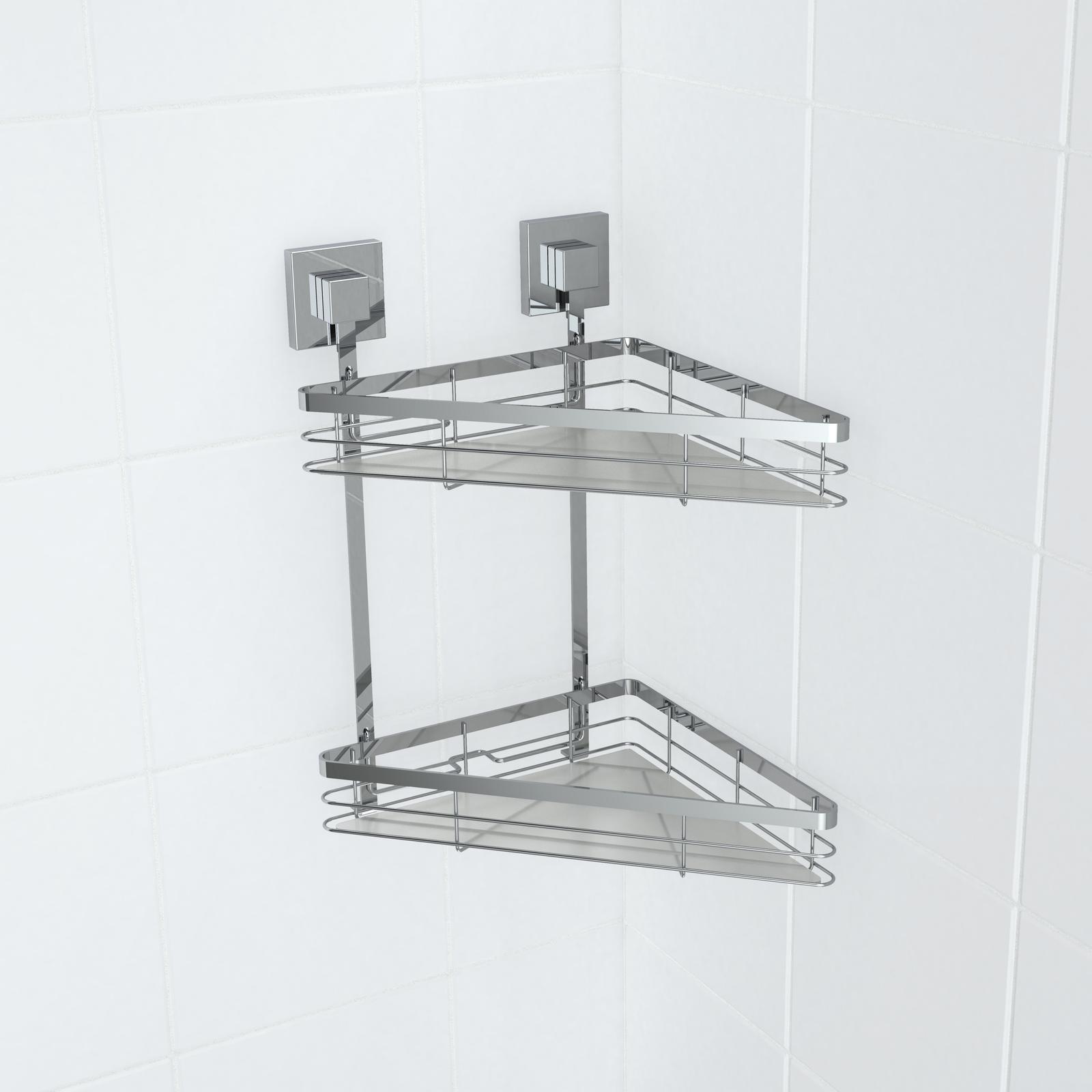 Fusion-Loc 26kg Stainless Steel Style Plus Double Corner Shower Caddy - Image 2 of 4