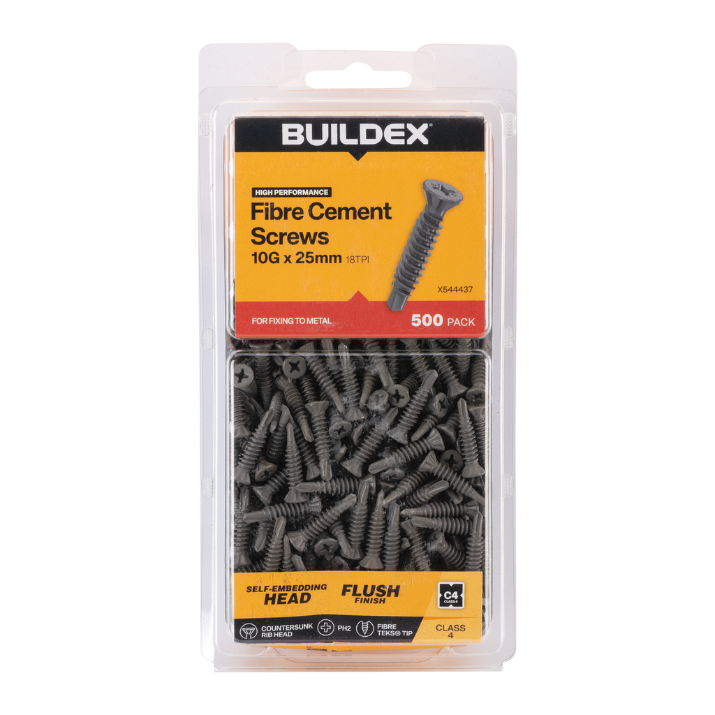Buildex Fibre Cement Screws 10GX25 - 500 pack - Image 2 of 2