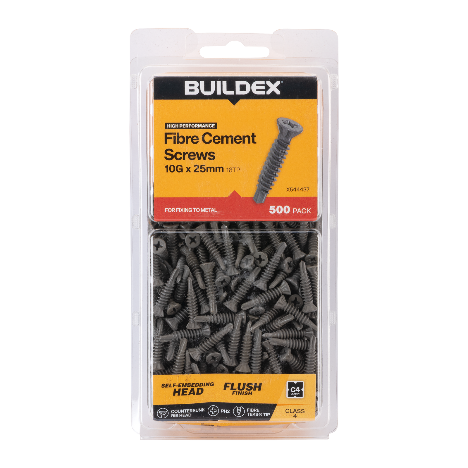 Buildex Fibre Cement Screws 10GX25 - 500 pack - Image 2 of 2