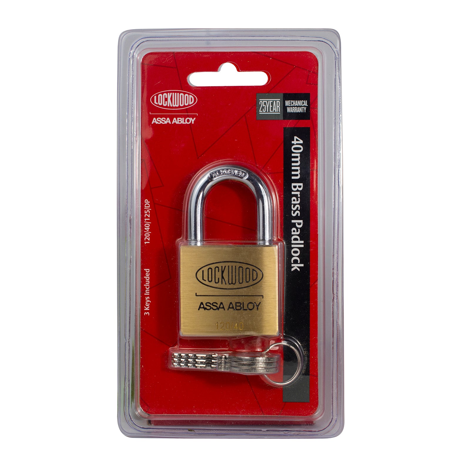 Lockwood 40mm Solid Brass 120 Series Padlock General Purpose - Image 9 of 10