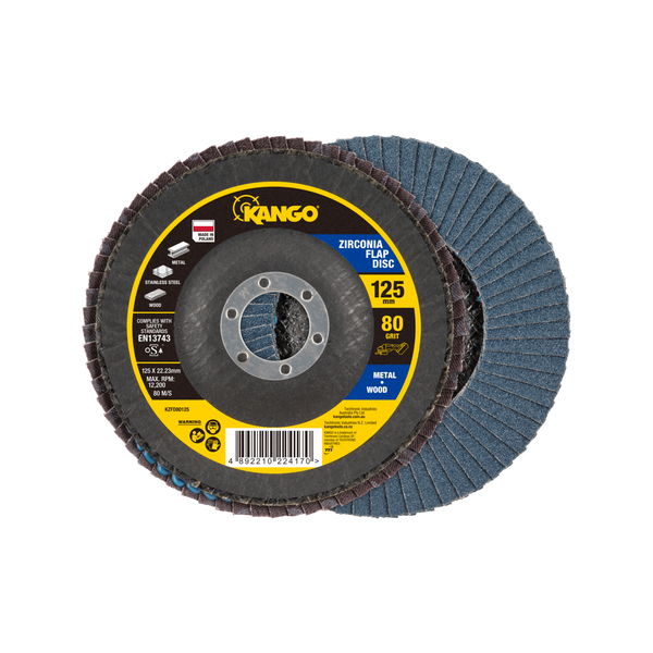 Kango 125mm 80G Zirconia Flap Disc