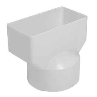 Icon Plastics 100 x 50 - 80mm White Downpipe Adaptor