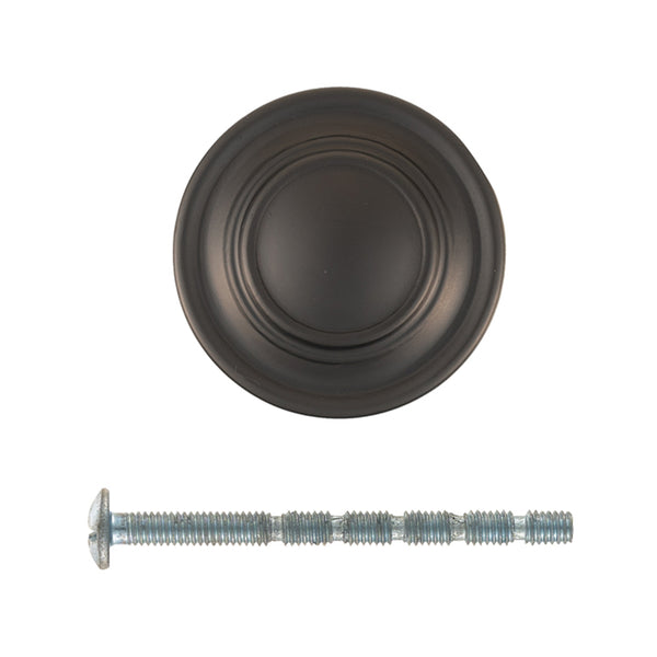 Taskmaster 34mm Gunmetal Round Cabinet Knob - 1 Pack - Gunmetal 1 Pack