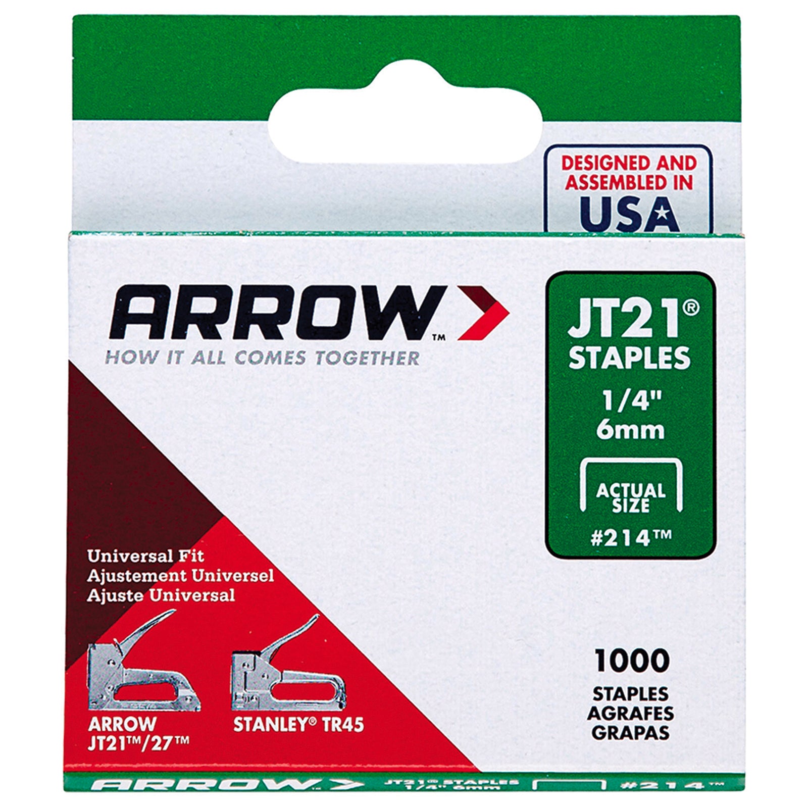Arrow 6mm JT21 Staples - 1000 Pack - Image 1 of 1