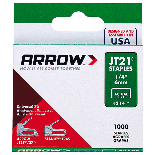 Arrow 6mm JT21 Staples - 1000 Pack