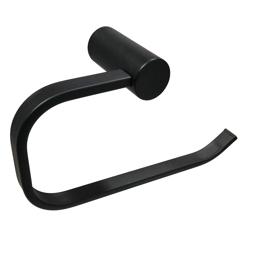 Barelli Matte Black Ambiente Single Towel Ring - Black - Image 1 of 5