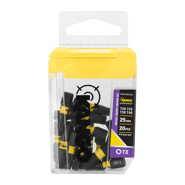 Kango 25mm TX Mix Hypertorque Impact Driver Insert Bits - 20 Pack