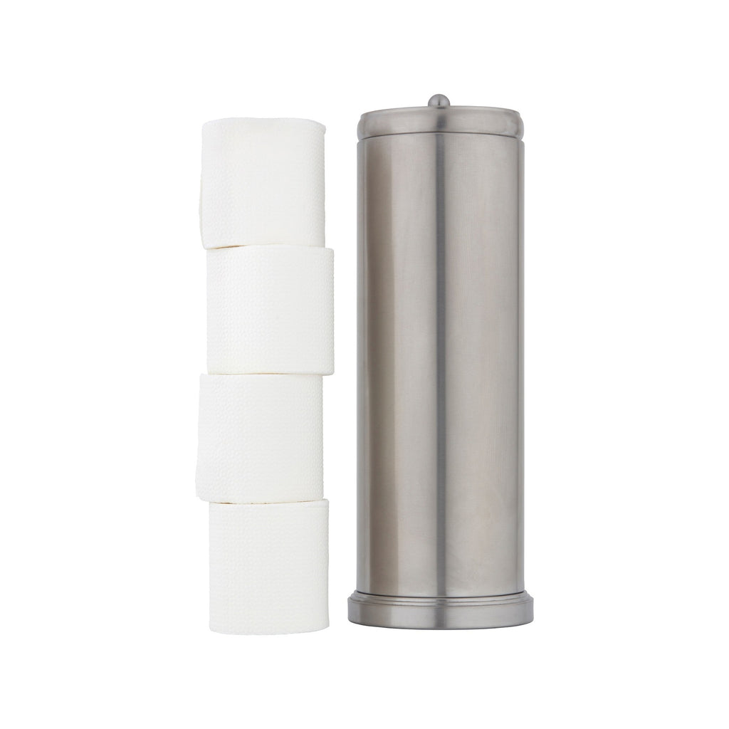 Barelli Stainless Steel Premium Toilet Roll Holder Storage - Image 3 of 8