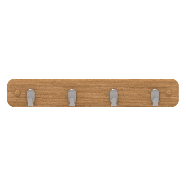 MODE 4 Chrome Hooks On Bamboo Board Key Rack
