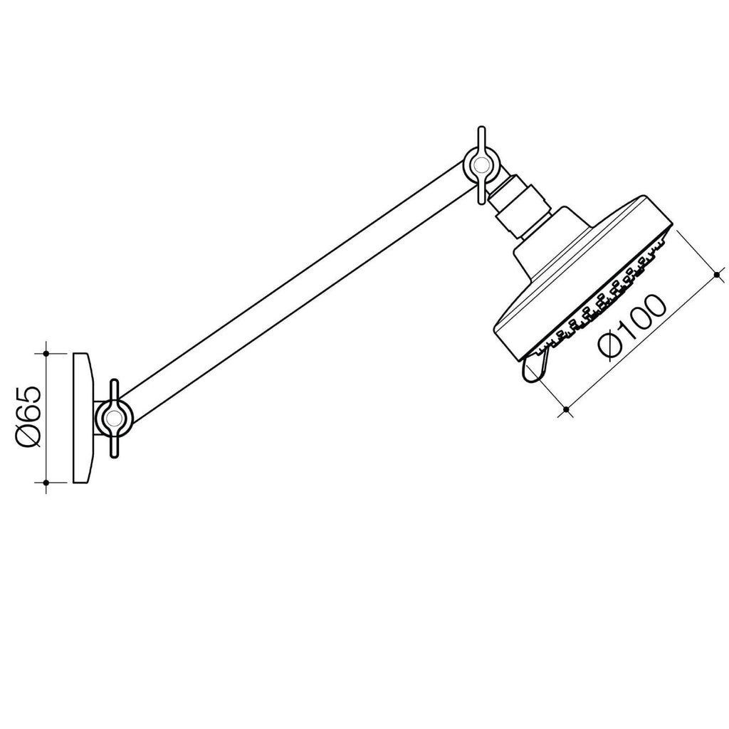 Flexispray  Chrome Splash Hi Rise Adjustable Wall Shower 5 Function - Image 2 of 3