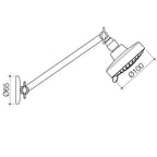 Flexispray  Chrome Splash Hi Rise Adjustable Wall Shower 5 Function - Image 2 of 3
