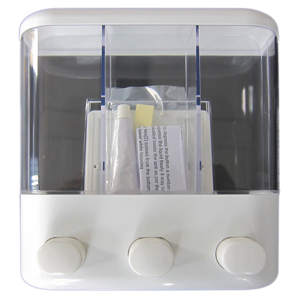 Handi Homes White/Clear 3 Compartment Liquid Dispenser