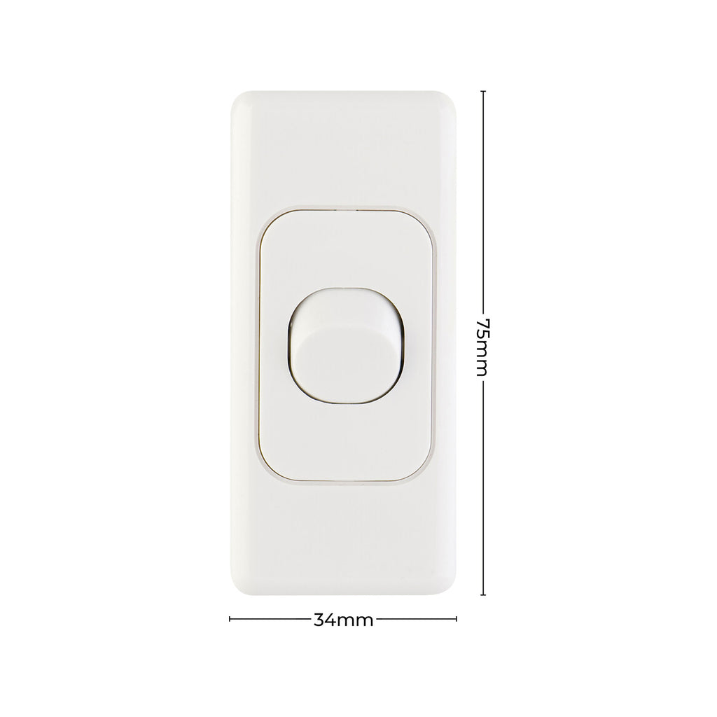 DETA Single Architrave Switch - White - Image 7 of 7