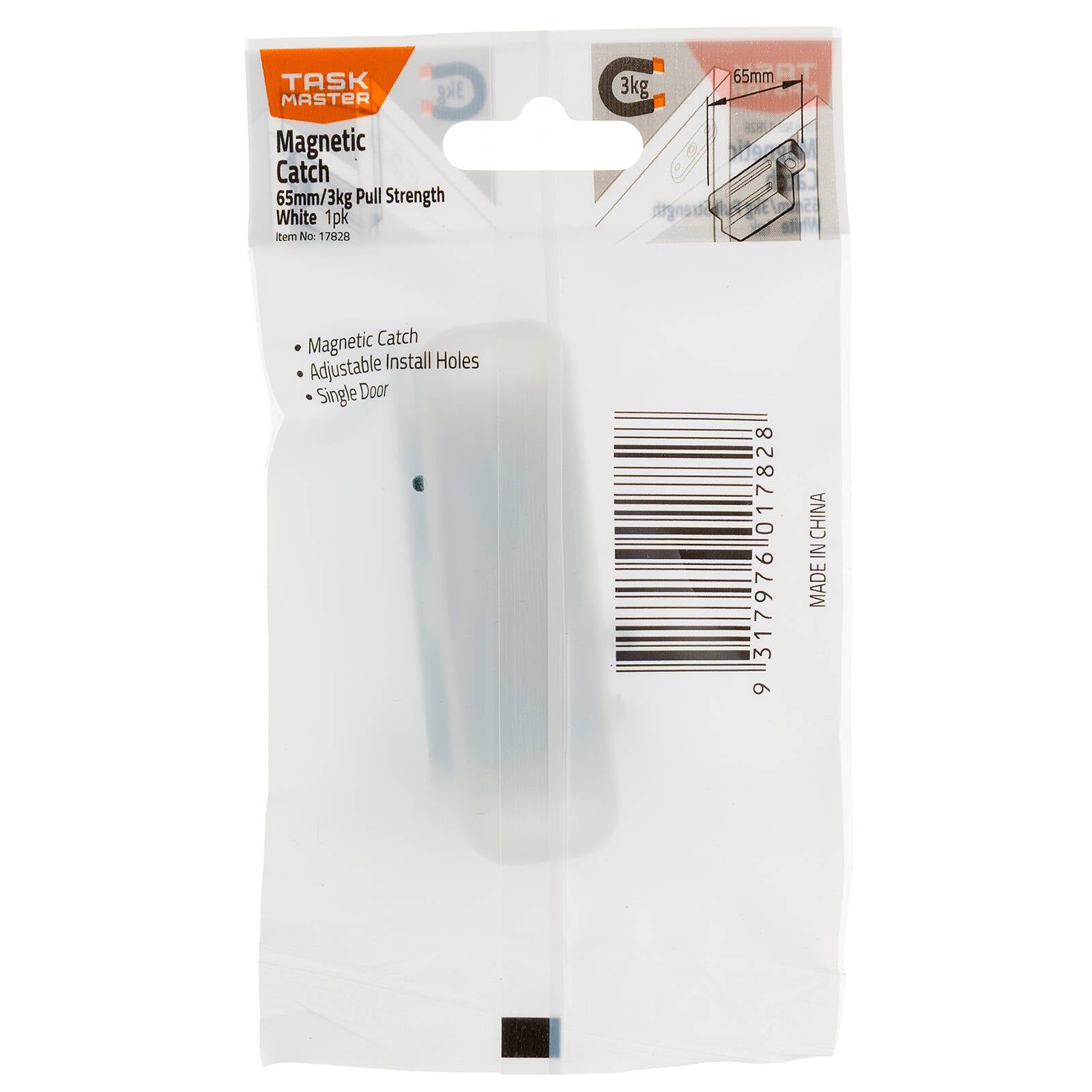 Taskmaster 65mm 3kg White Magnetic Catch - Image 2 of 7