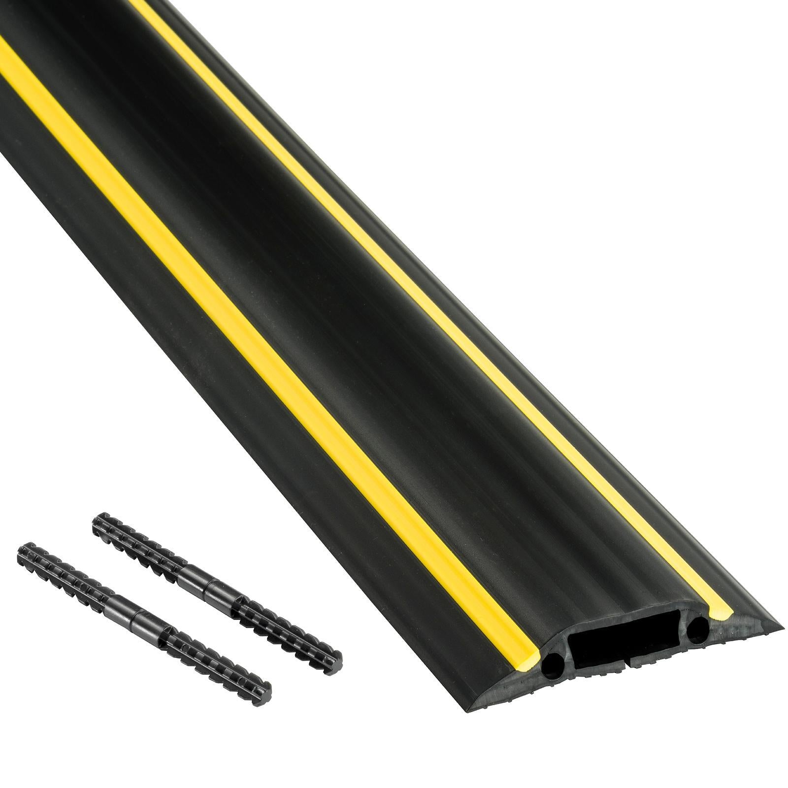 D-Line 30 x 10mm 1.8m Black And High Visibility Yellow Medium Duty Floor Cover - Image 1 of 14