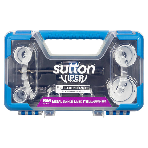 Sutton Tools 20-51mm Bi-Metal Viper Cobalt Electrician Holesaw Set 8 Piece