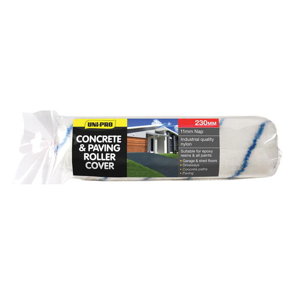 UNi-PRO 230mm Concrete And Paving Roller Cover 11mm Nap - 230mm