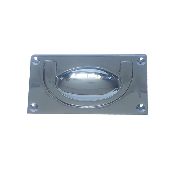Delf 88 x 50mm Satin Chrome Flush Drop Handle