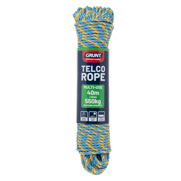 GRUNT 6mm x 40m Telco Rope