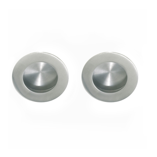 Delf 65mm Stainless Steel Round Flush Pull - 2 Pack