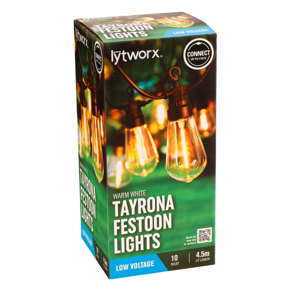 Lytworx 10 Warm White Tayrona Festoon Party Lights
