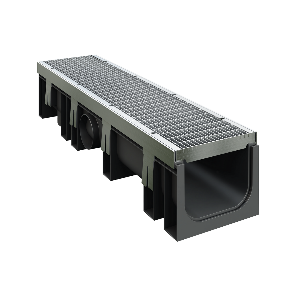 Everhard DuraDRAIN 200 Series Channel &amp; Galvanised Steel Class B Grate - Image 1 of 4