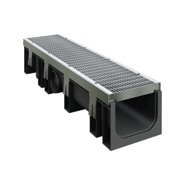 Everhard DuraDRAIN 200 Series Channel & Galvanised Steel Class B Grate