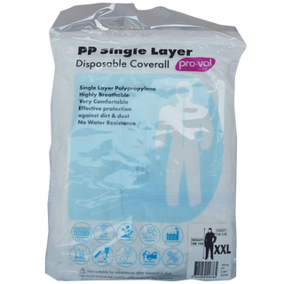 Pro-Val PP Single Layer Disposable Coverall - Size XXL