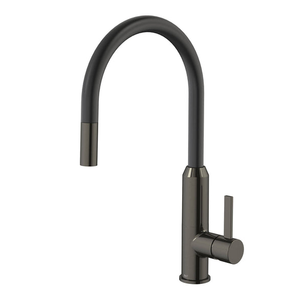 Dorf    Black Nickel Lead Free Vixen Retractable Sink Mixer