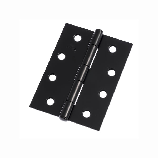 Lane 100mm Black Matte Fixed Pin Butt Hinge - 2 Pack