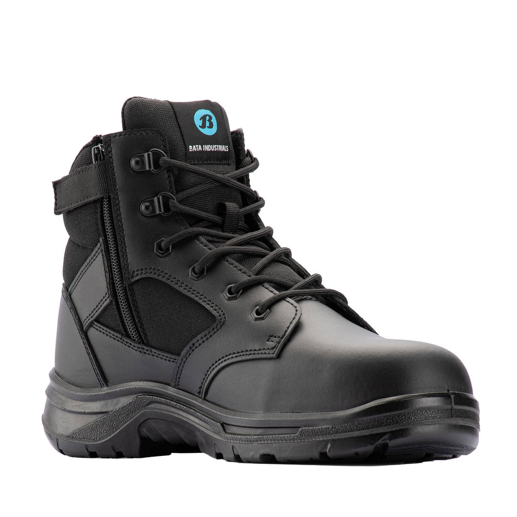 Bata Industrials Men's Black Bobcat Zip Side Safety Boot - UK Size 7 - Image 1 of 5