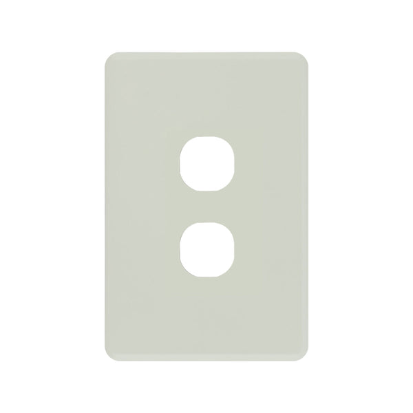 Deta S-Line Brushed Gold Finish 2 Gang Switch Cover Plate - Brushed Gold
