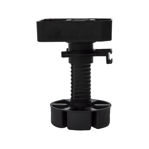 Hafele 100mm Black Adjustable Screw On Leg Set - 4 Pack