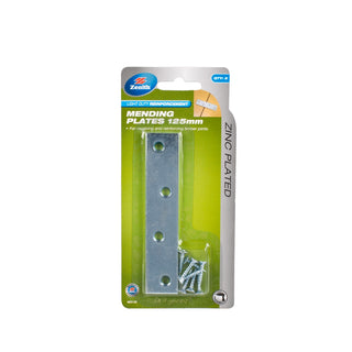 Zenith 125mm Zinc Plated Mending Plates - 2 Pack