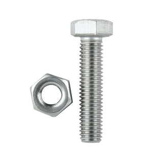 Pinnacle M8 x 100mm Stainless Steel Hex Bolt And Nut - 2 Pack