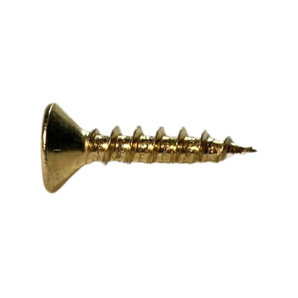 Zenith 6G x 16mm Brass Plated Hinge-Long Threads Countersunk Head Timber Screws - 40 Pack - Image 1 of 2