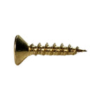 Zenith 6G x 16mm Brass Plated Hinge-Long Threads Countersunk Head Timber Screws - 40 Pack - Image 1 of 2