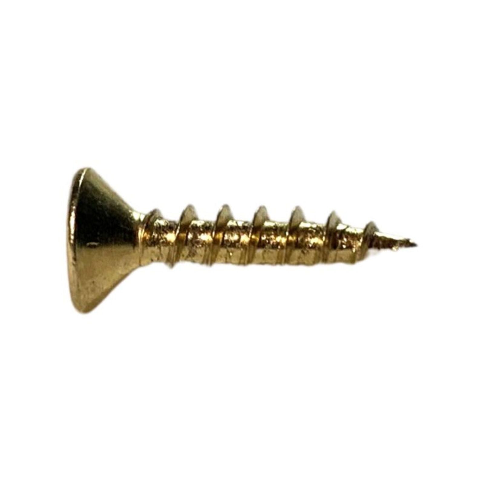 Zenith 6G x 16mm Brass Plated Hinge-Long Threads Countersunk Head Timber Screws - 40 Pack - Image 1 of 2