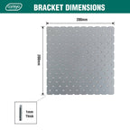 Carinya 200 x 200 x 1mm Galvanised Flat Plate Make-A-Bracket - Image 3 of 7